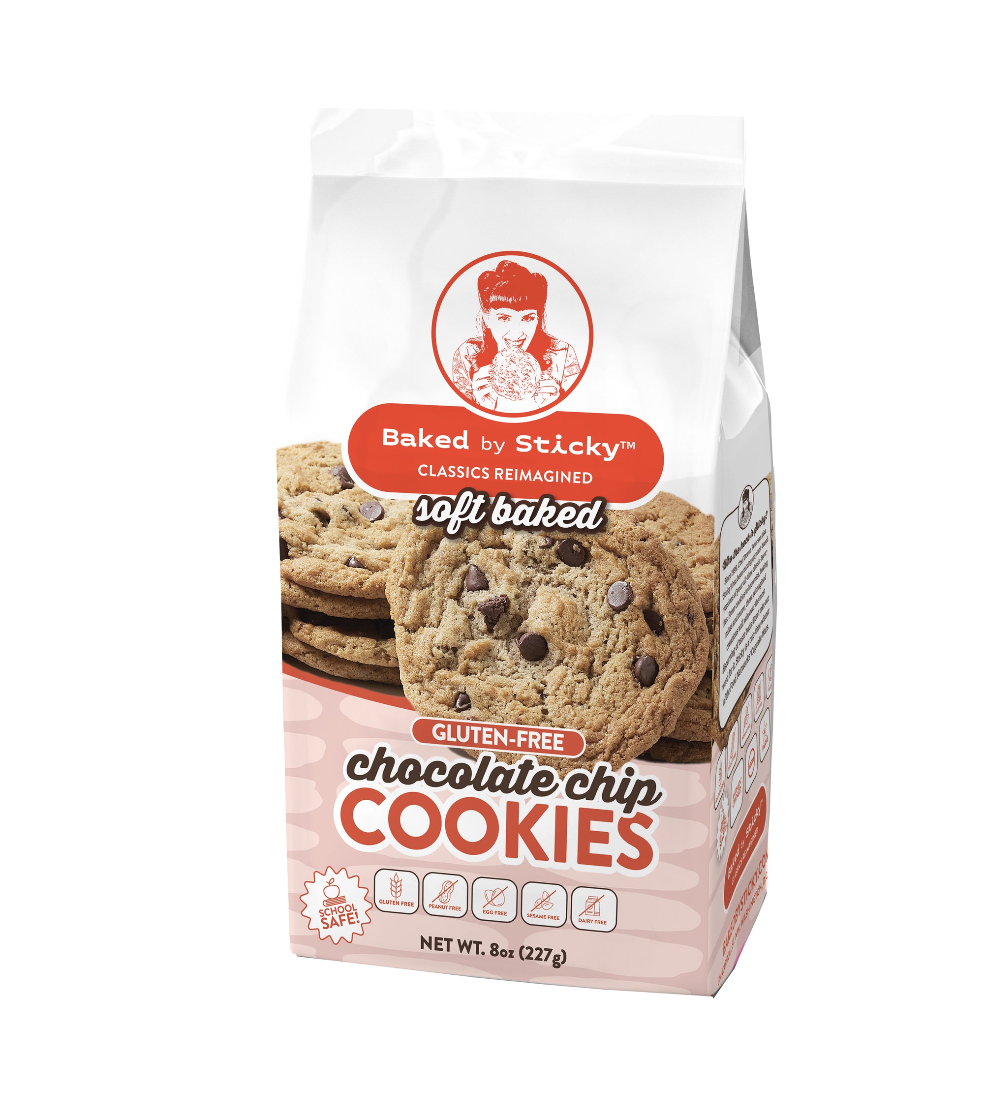 8-Pack Gluten-Free Chocolate Chip Cookie Bag