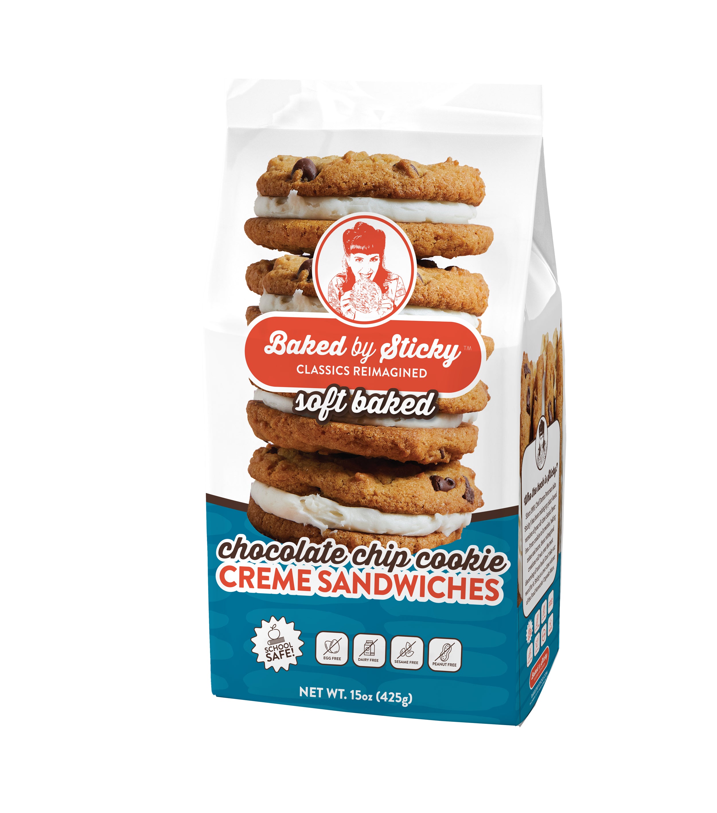 6-Pack Chocolate Chip Cookie Creme Sandwiches