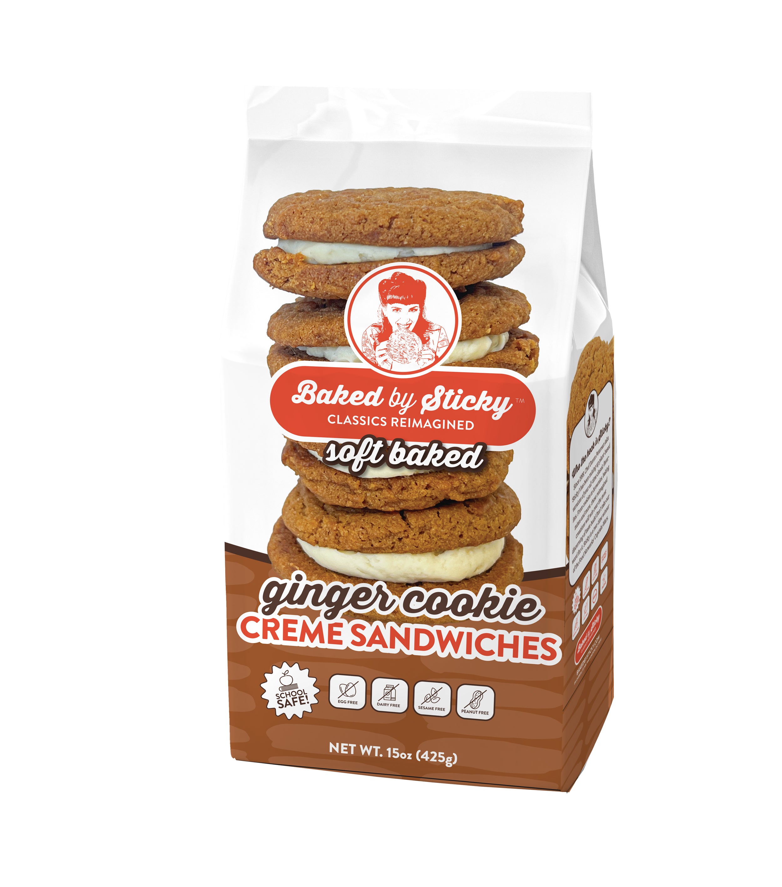 6-Pack Ginger Cookie Creme Sandwiches