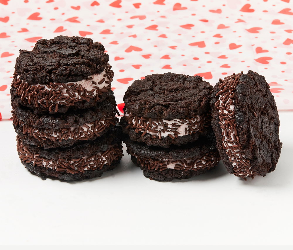 Chocolate Strawberry Sandwich Cookies, 6-Pack